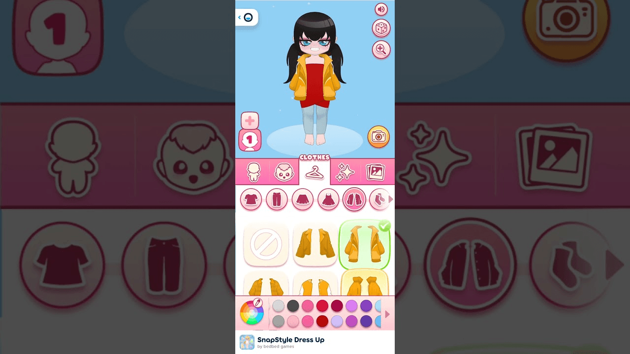 Snapstyle Dress Up MiniGame